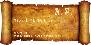 Mizsák Petra névjegykártya